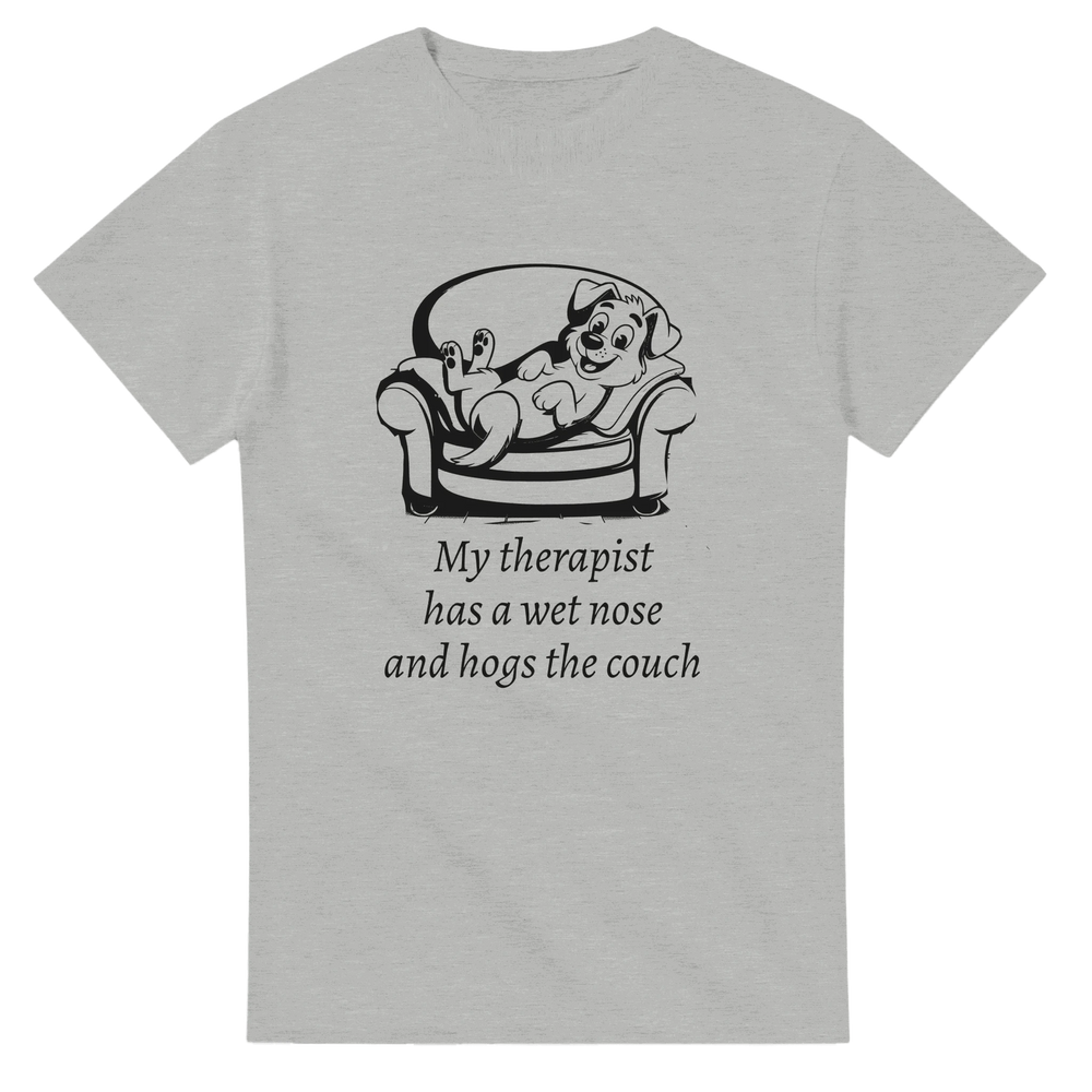 My Therapist Dog Heavyweight Unisex Crewneck T-shirt